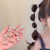 10 Pezzi Elastici per Capelli Alta Elasticità Decorazione Perle Finte Forma Fiocco Elastici per Capelli Mini Design con Passante per Pollice Tessuto Morbido Accessori per Capelli
