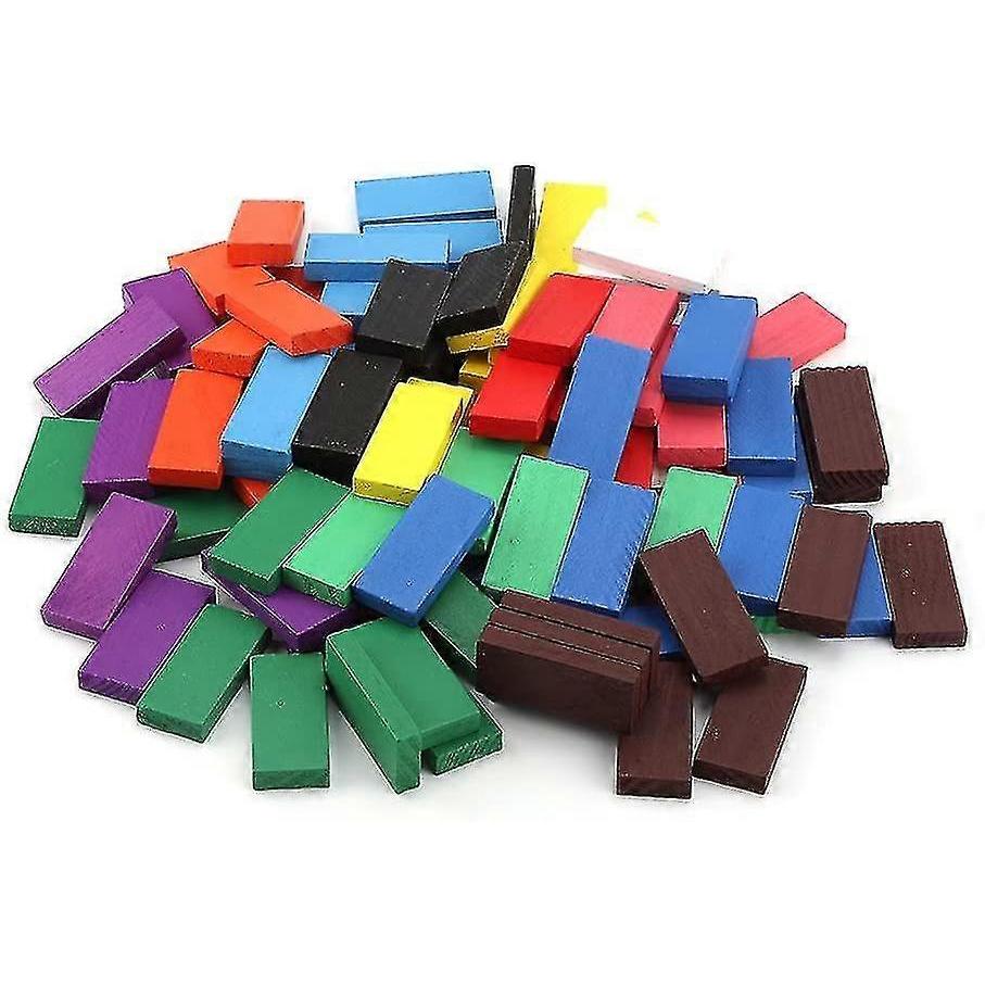 120 ks Dřevěná sada kostek Domino Závodní hra Domino
