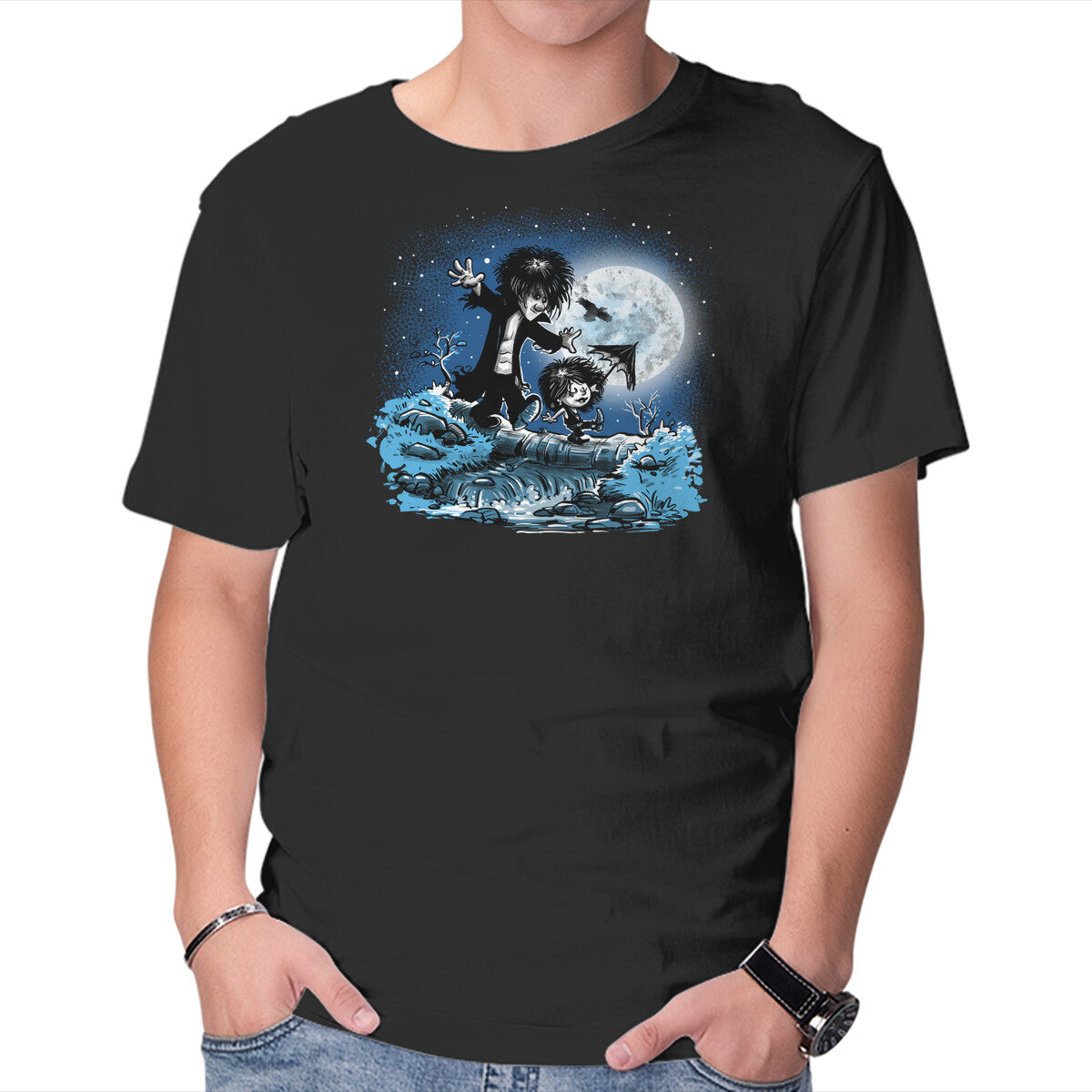 Unisex Crew Neck T-Shirt Dream And Death Graphic Short Sleeve Casual Tee XL