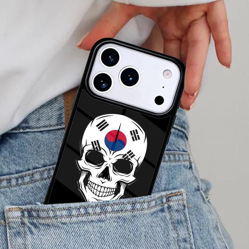 Funda de Teléfono Suave con Bandera de Corea del Sur para iPhone 17ProMax 12 13 14 15 16e 17 Pro Max Plus Cubierta de Aire
