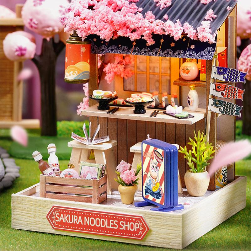 Mini Miniature Doll House DIY Small House Kit Making Room Toys Home Bedroom Decorations With Furniture Wooden Craft DollHouses