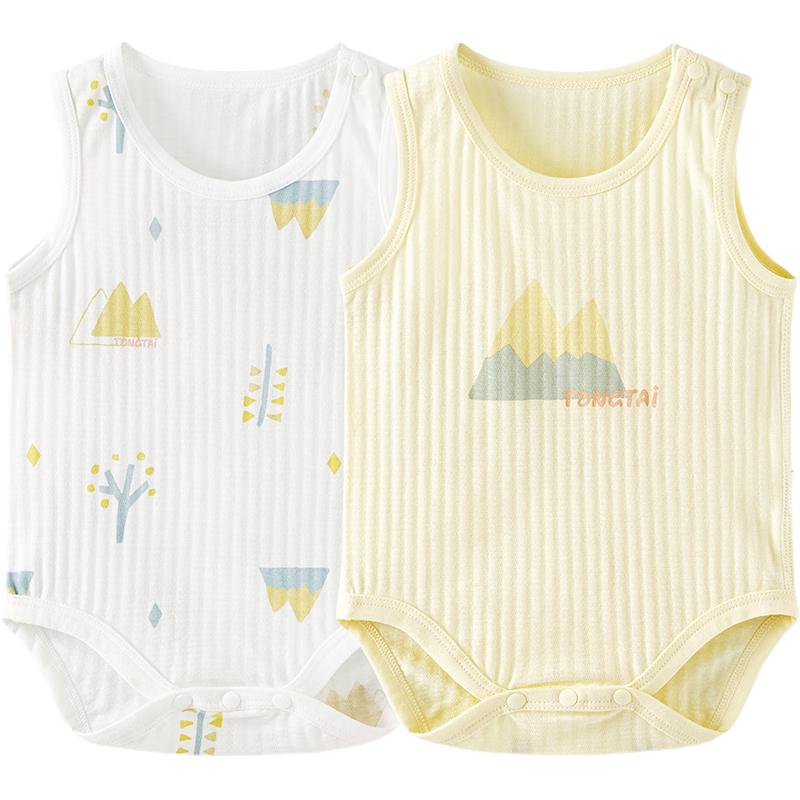 TONGTAI Baby Summer Sleeveless Pure Cotton Bodysuit