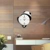 Decoração Panda Relógio de Parede Silencioso Relógio Decorativo Adorável a Pilhas Quarto Mudo Moda Relógios de Parede de Cozinha Movimento Contínuo