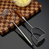 Stainless Steel Potato Masher & Ricer - Animal Jacquard Handle | Baby Food Tool