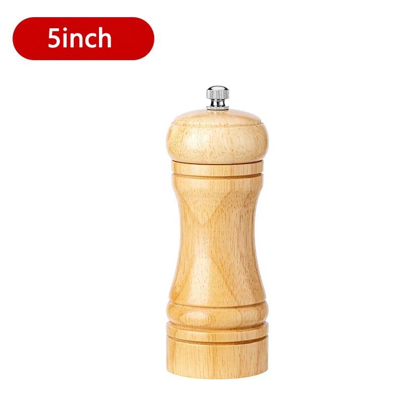 

5/8/10 дюймовые мельницы для соли и перца из цельного дерева мельница для специй с регулируемым керамическим сердечником для измельчения кухонные инструменты мельницы