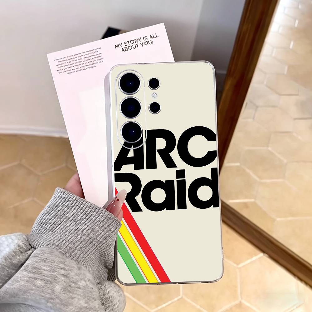 HOT GAME A-ARC Raiders Phone Case For Samsung S25,S24,S21,S22,S23,S30,Ultra,S20,Plus,Fe,Note,10,9,5G Transparent Cover