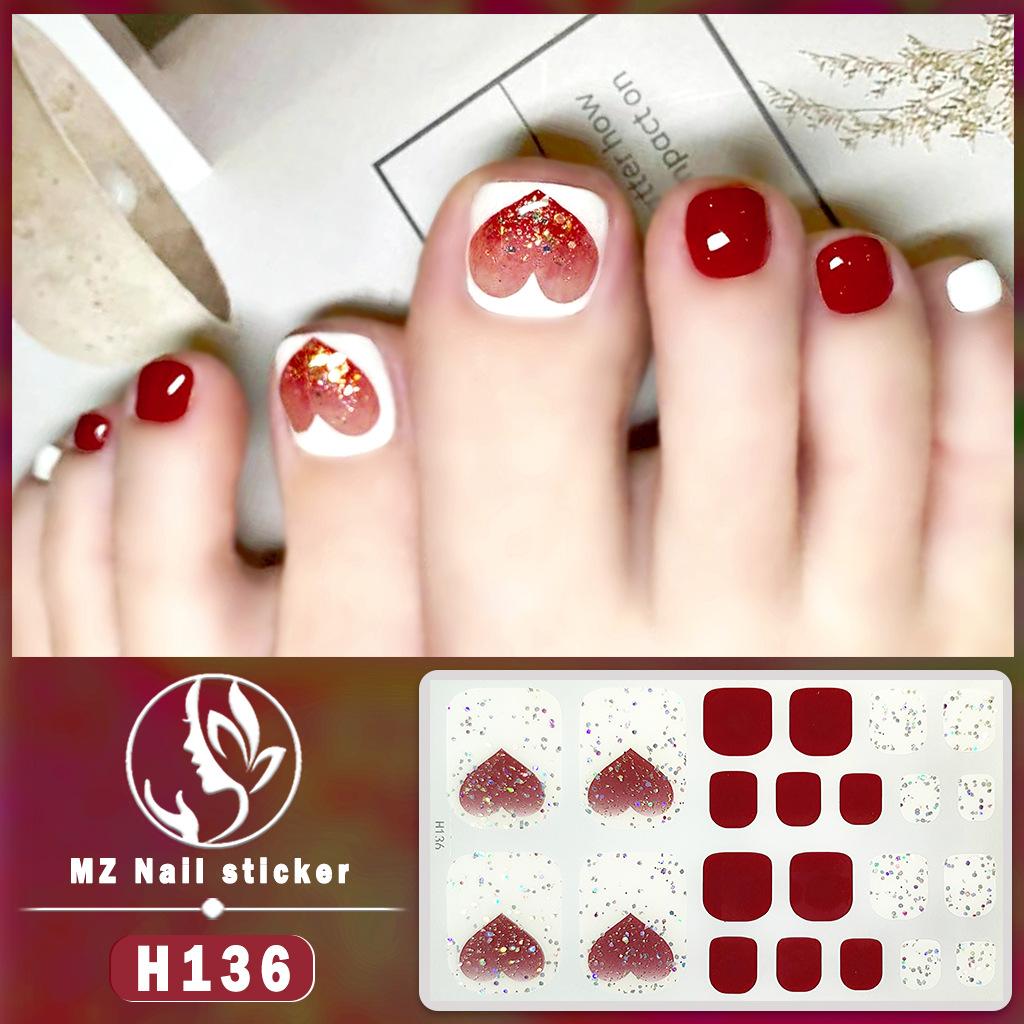 H New Nail Sticker 3D Diamond Nail Sticker Waterproof Long-lasting White Nail Sticker