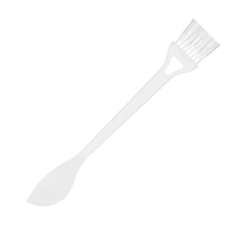 Multi-Purpose Cleaning Brush with Scraper – Double Row Bristles & Long Straight Handle for Keyboards and Crevices