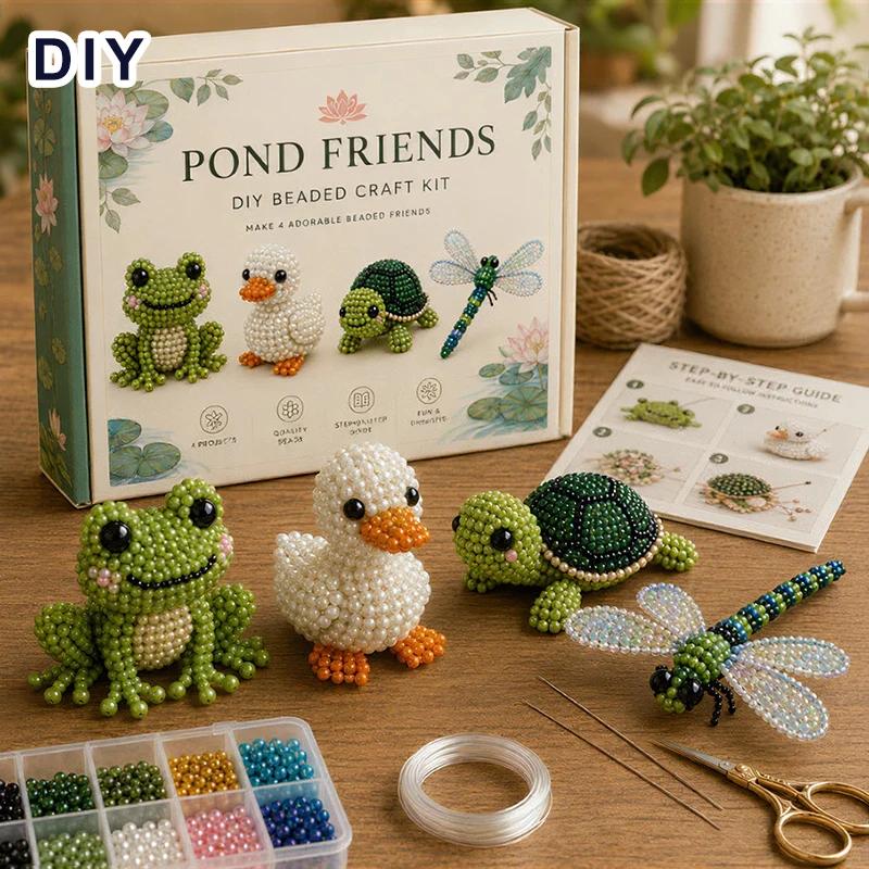 Cute 3D Beaded Animal Diy Kit Handmade Bead Weaving Kit With Instructions For Adults & Kids Perfect Gifts Home Decoration