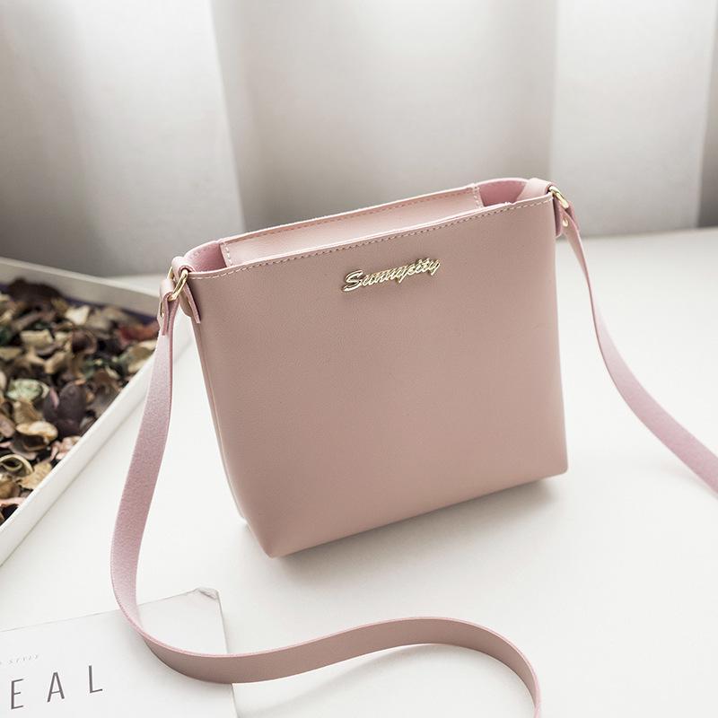 Guangzhou Women's Bag New Fashion Women's Bag Shoulder Messenger Bag Solid Color Small Bag One Piece Hair