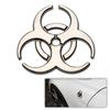 XP Design Car Decal Biohazard 3D Embossing Seal Accessory Car Body Sticker Emblem (Brown Brown)