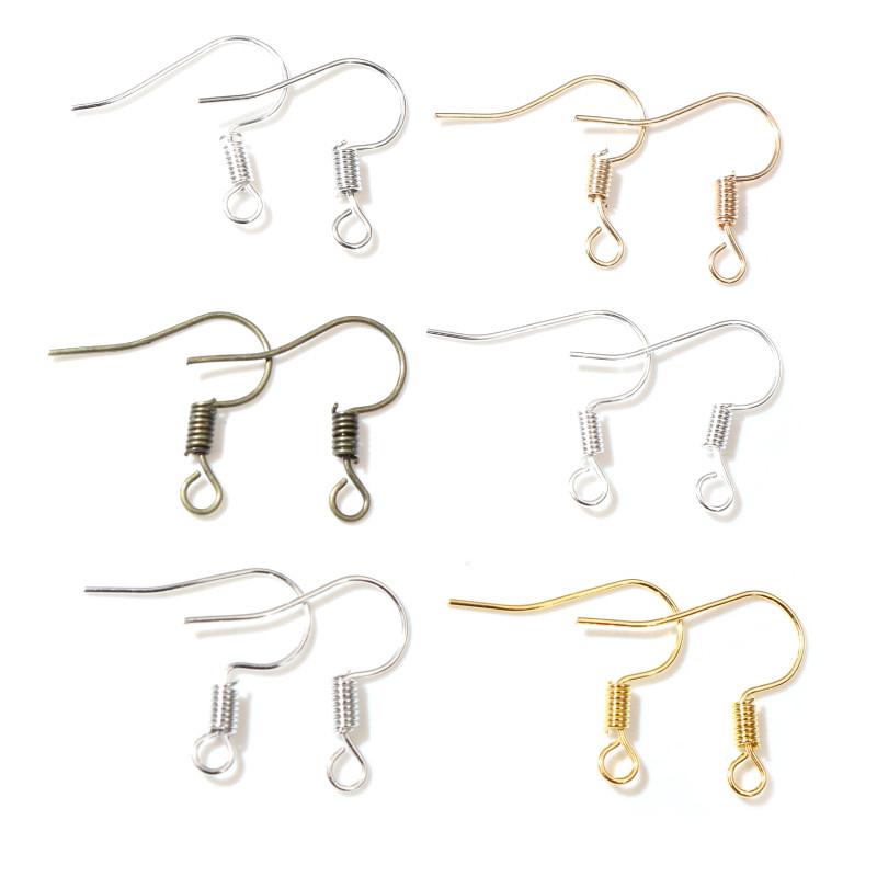 20x17mm 100pcs/lot DIY Earring Findings Earrings Clasps Hooks Fittings DIY Jewelry Making Accessories Iron Hook Earwire Jewelry