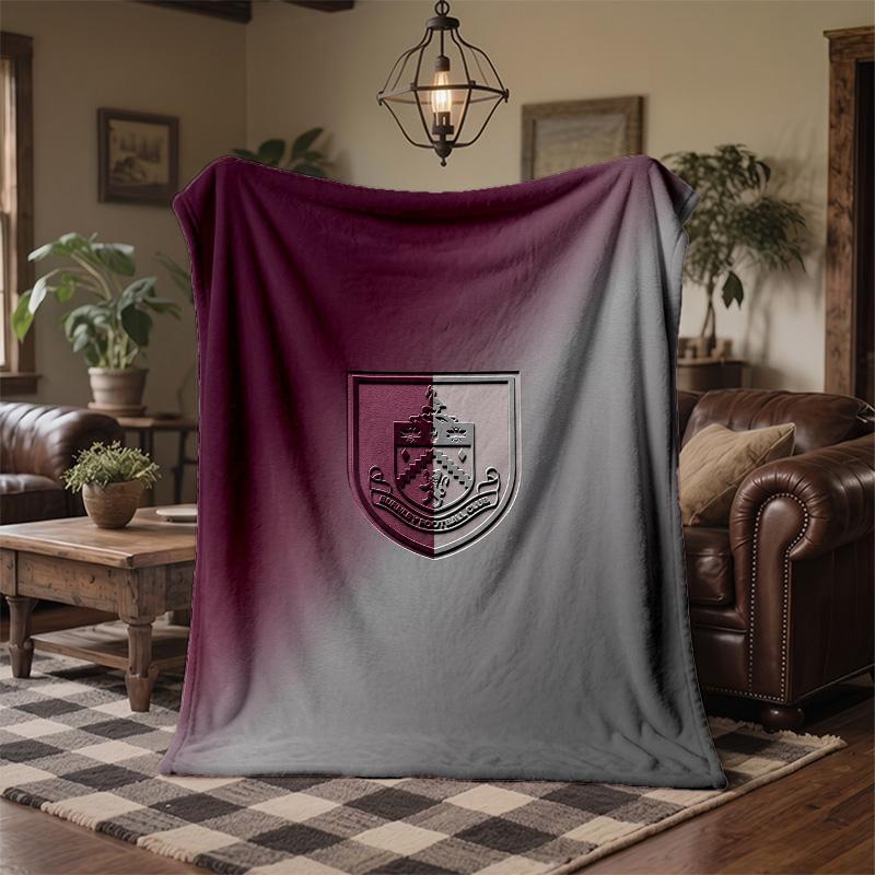 Burnley Football Print Flannel Blanket Soft Warm Sofa Bed Throw Blanket For Home Office Bedroom