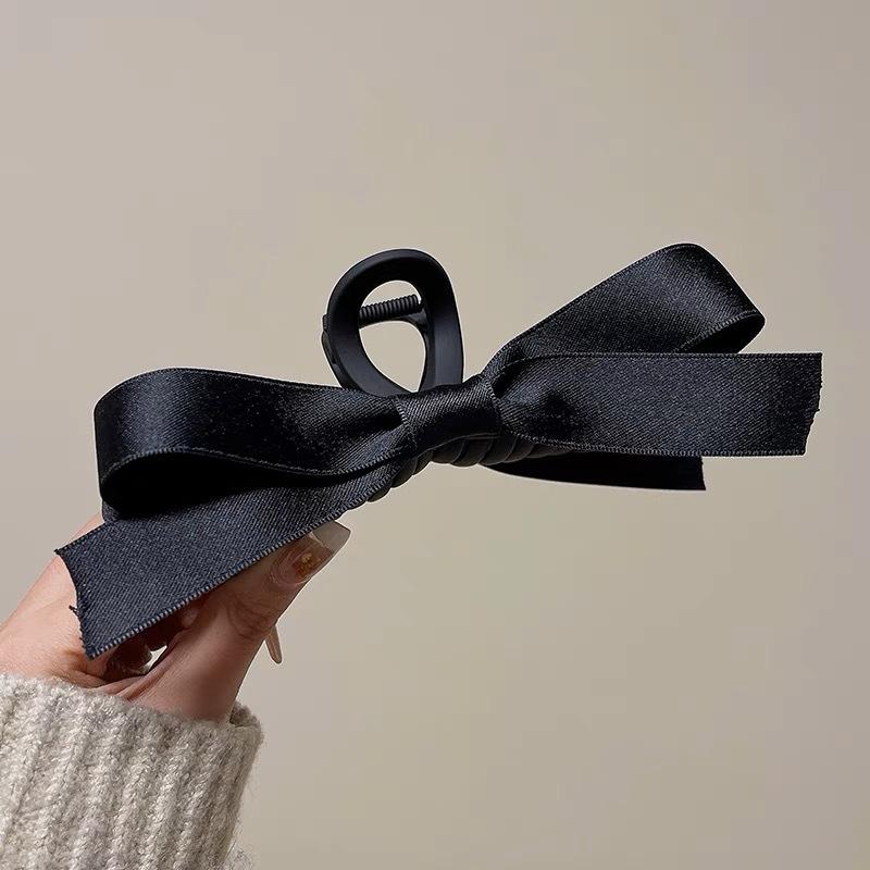 Double Sided Bow-Knot Grab Clip Hairpins Big Size Bow Velvet Hair Claws Korean Hair Clip Hair Style Accessories Fashion Barrette