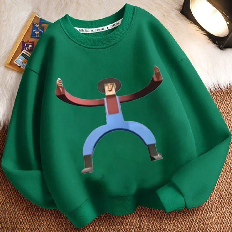 

Children s Fashion John s Farm Hoodies for Autumn and Winter, Round-neck Hoodies for Boys and Girls 160