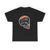 T-shirt Adulte Unisexe Crâne Dégradé Arc-en-ciel Hippie Grunge Musique Tournée Tee Mort