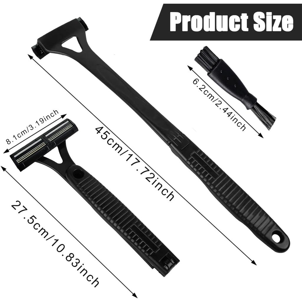 Painless Back Shaver Hair Remover 2 In Back Leg Hair Trimmer Razor Foldable Handle Back Hair Removal Men Body Groomer