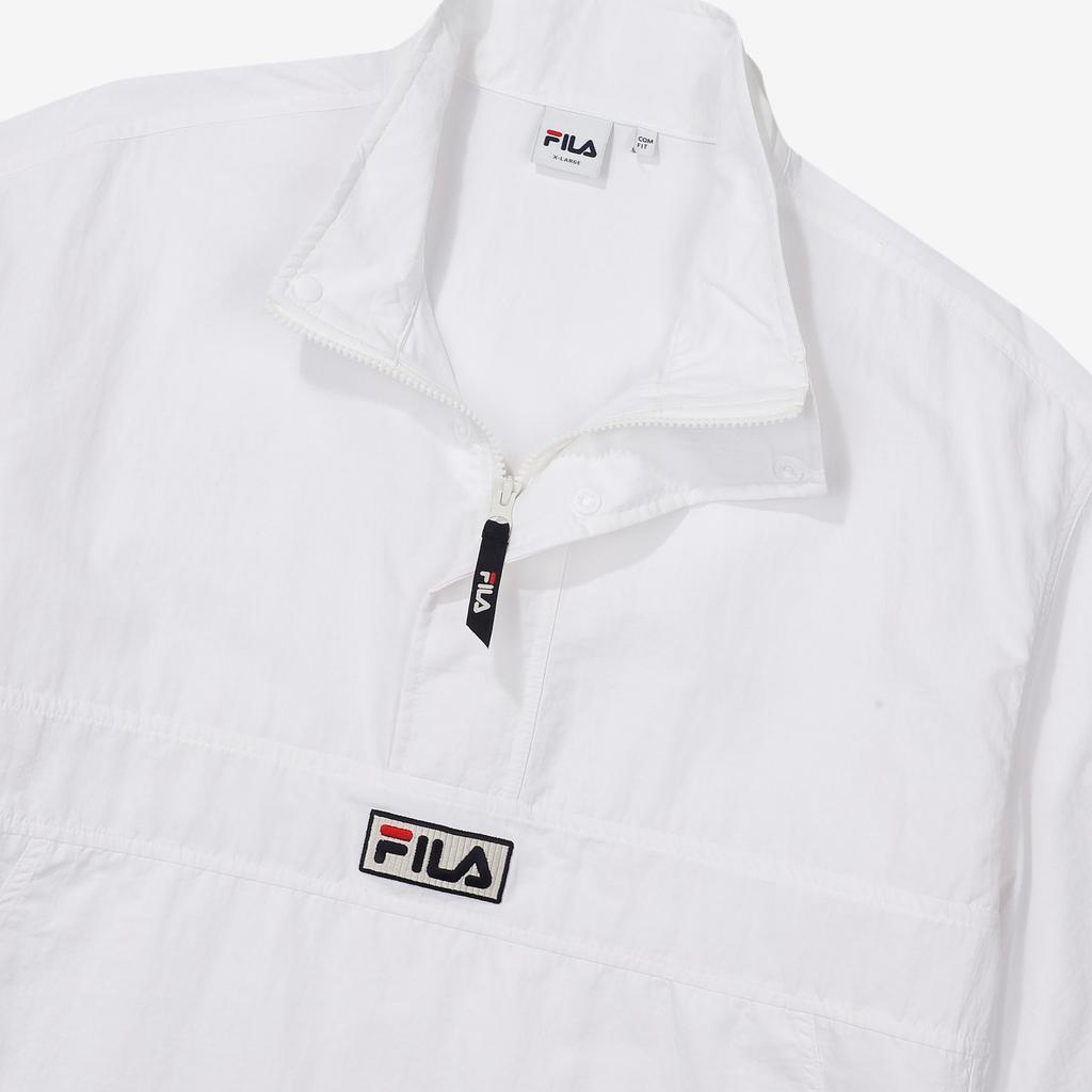 FILA Shirts Men's White Stand Collar Moderate Other FS2JKF2101X-OWH