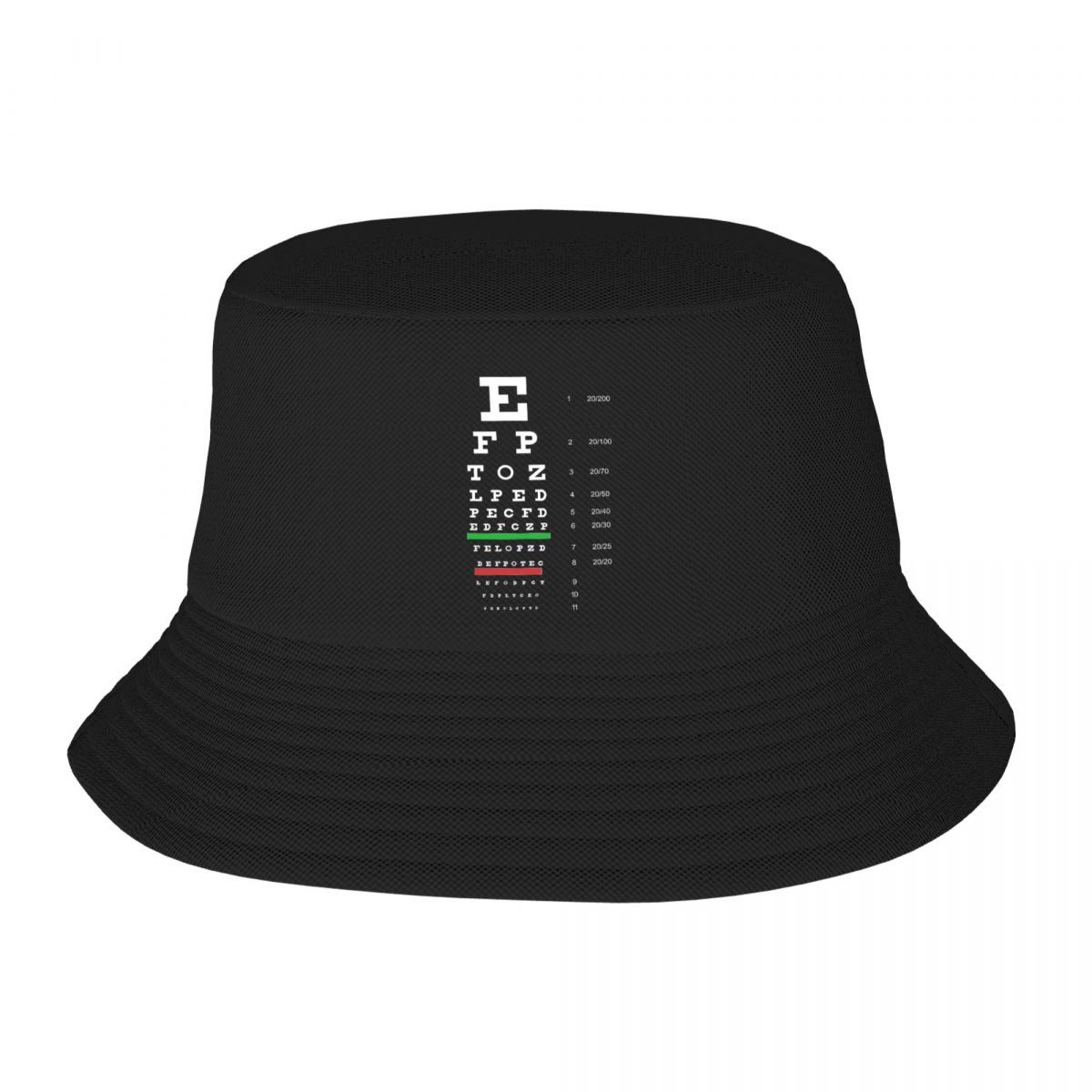 Custom Eye Test Snellen Chart Beach Bucket Hat Women Unisex Unisex Optometrist Optician Summer FisherUnisexs Hat