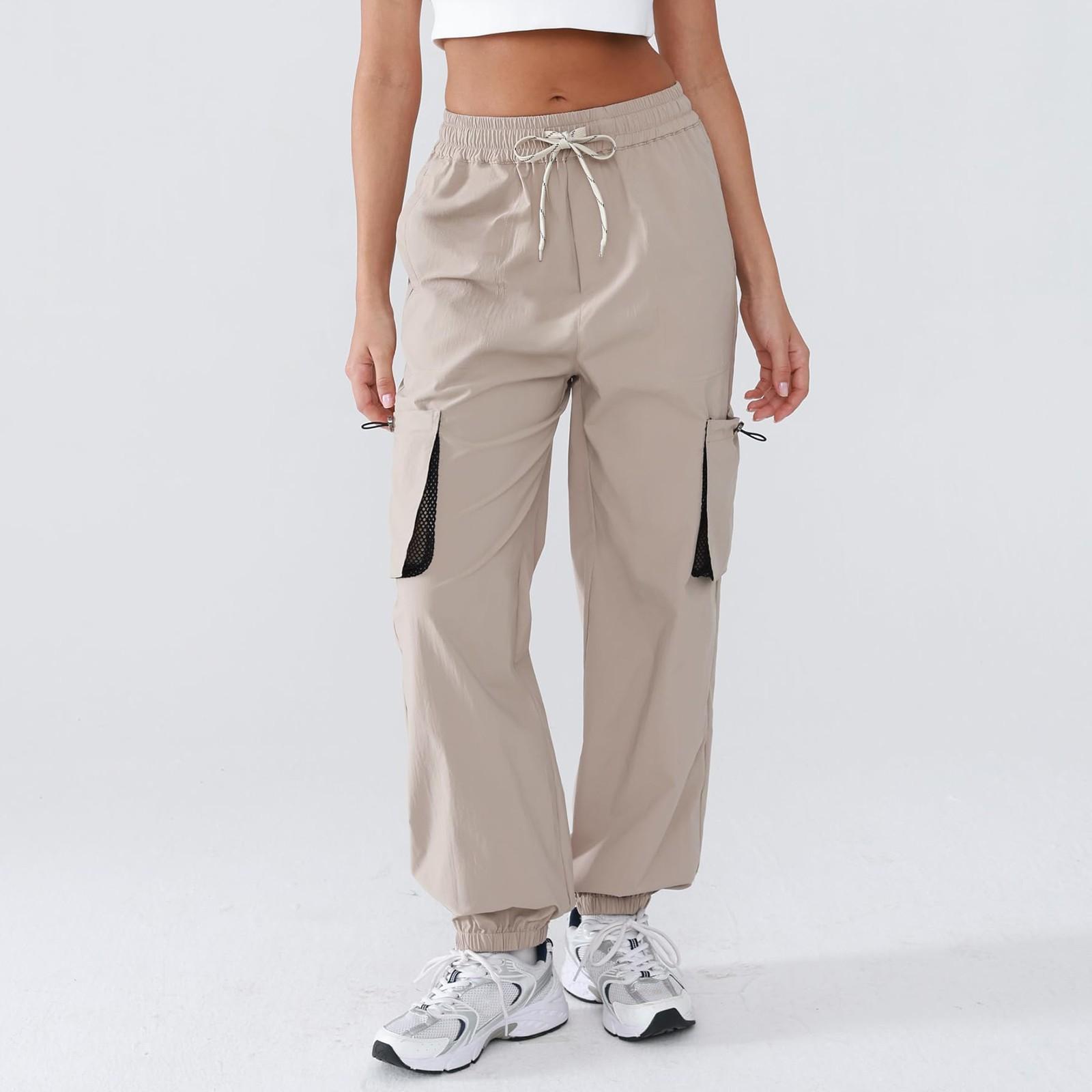 

Womens Cargo Pants Quick Dry Water Resistant Hiking Pants Outdoor Travel Casual Pants With 4 Pockets XL хаки
