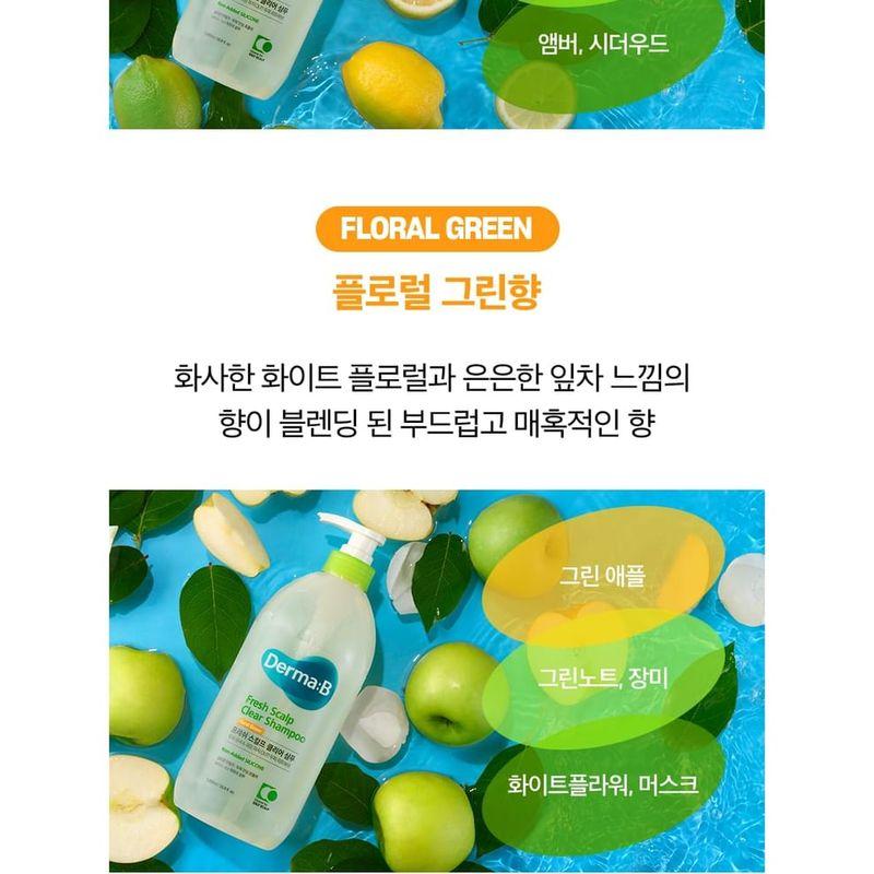 Derma: B - Fresh Scalp Clear Shampoo - 2 Types