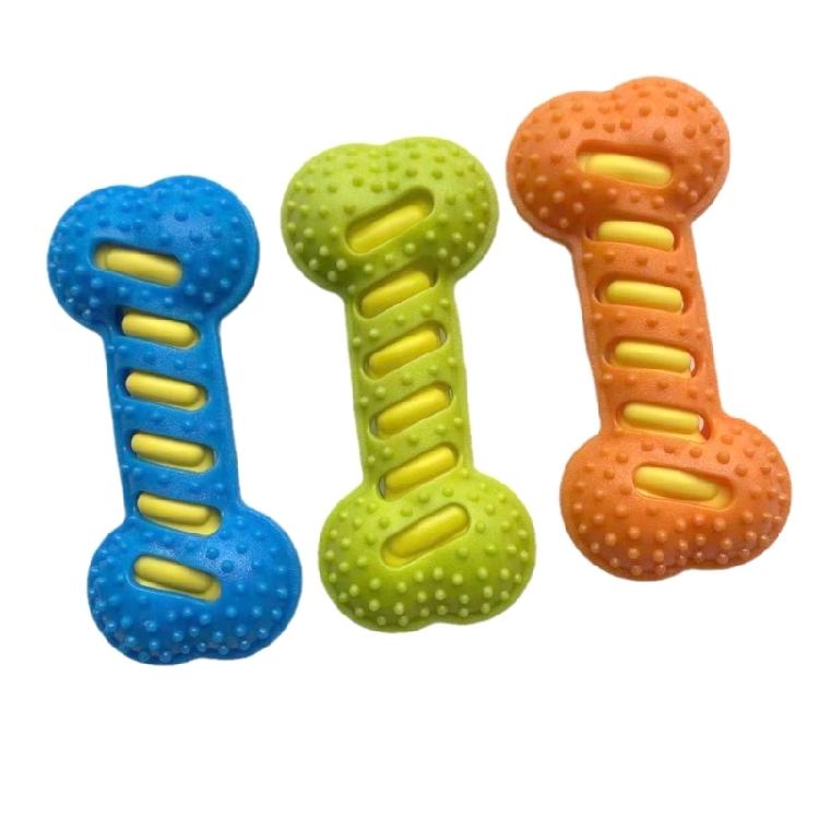Squeaky Dog Chew Toy Dog Teeth Cleaning Toy for Training,Playing,Chewing Toughs Durable Dogs Bone for Teeth Cleaning