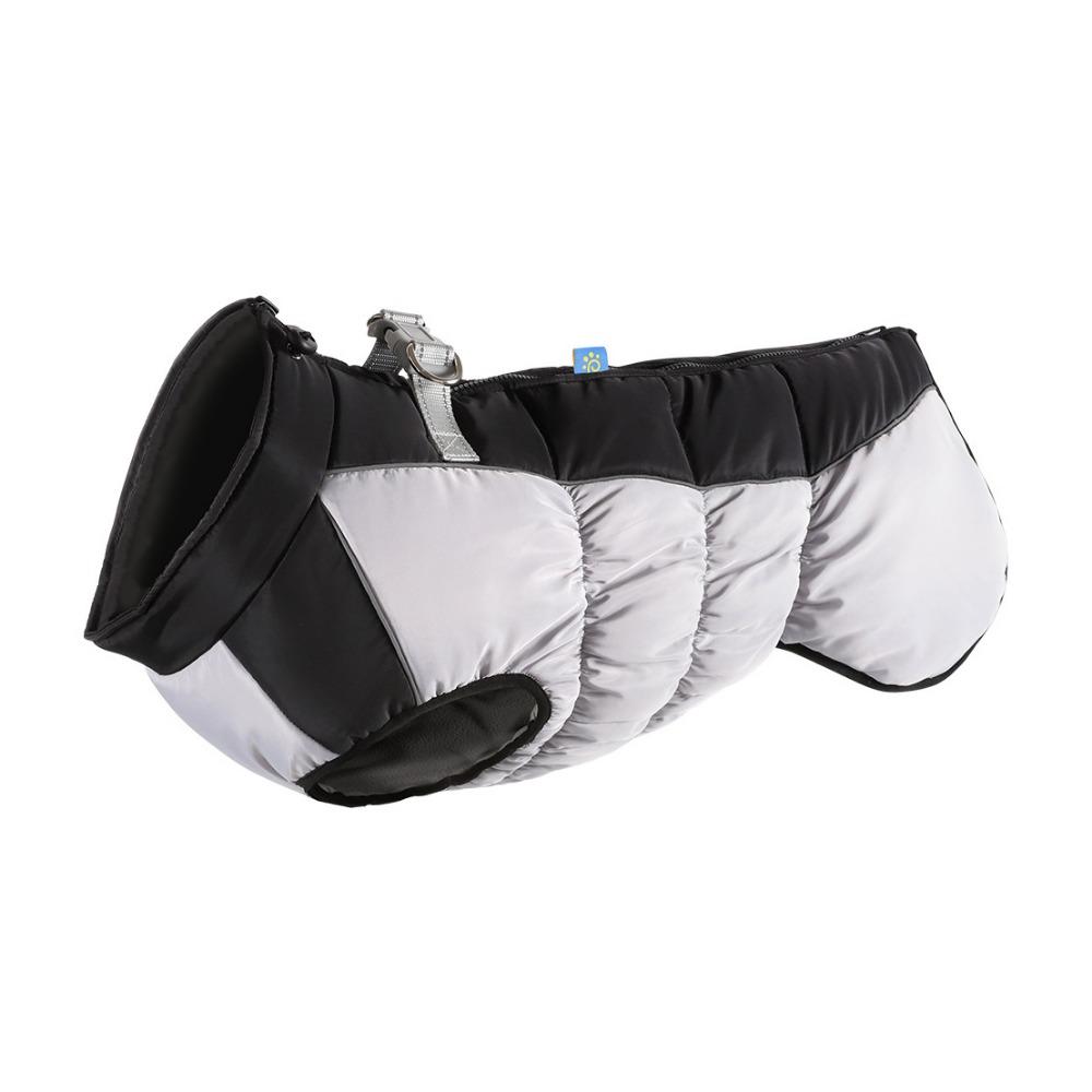 

Водонепроницаемое зимнее пальто для большой собаки, светоотражающий жилет для собаки, модное стеганое пальто для питомца для большой собаки XL чёрный