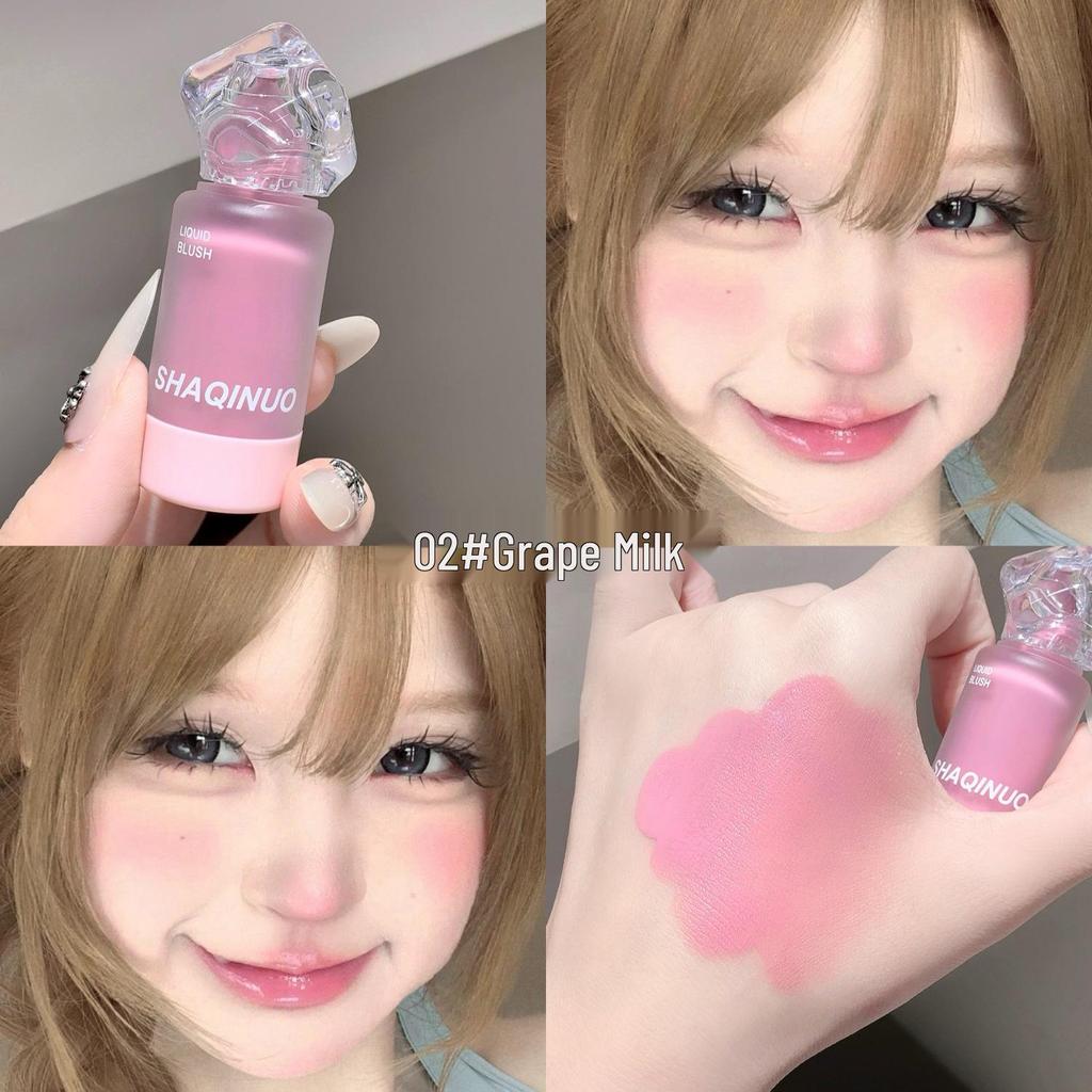 SHAQINUO Korean-Style Silky Liquid Blush & Eyeshadow for a Natural, Low-Saturation Complexion.