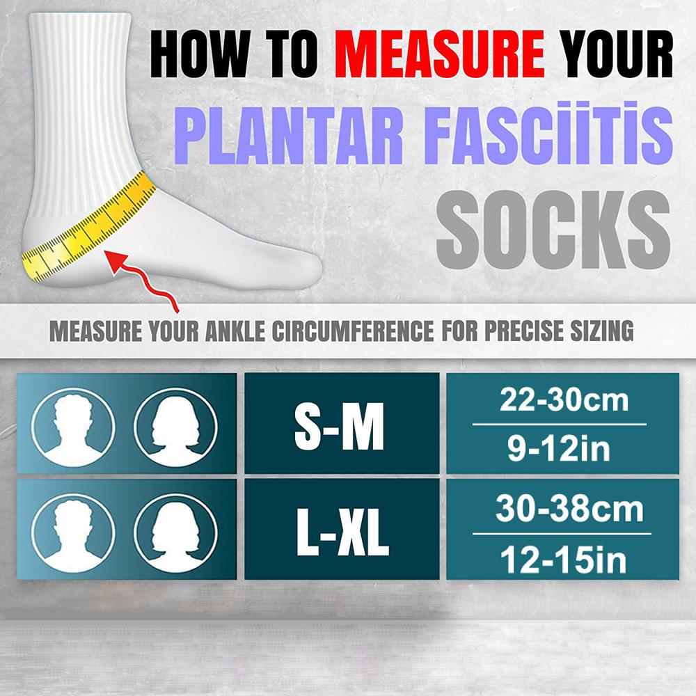 1 Pair Plantar Fasciitis Socks Arch Support Compression Sleeve Toeless Foot Pain Relief Night Splints