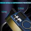 For Samsung Galaxy S24 Ultra Case PC+TPU Phone Cover with Lens Lid Magnetic Case