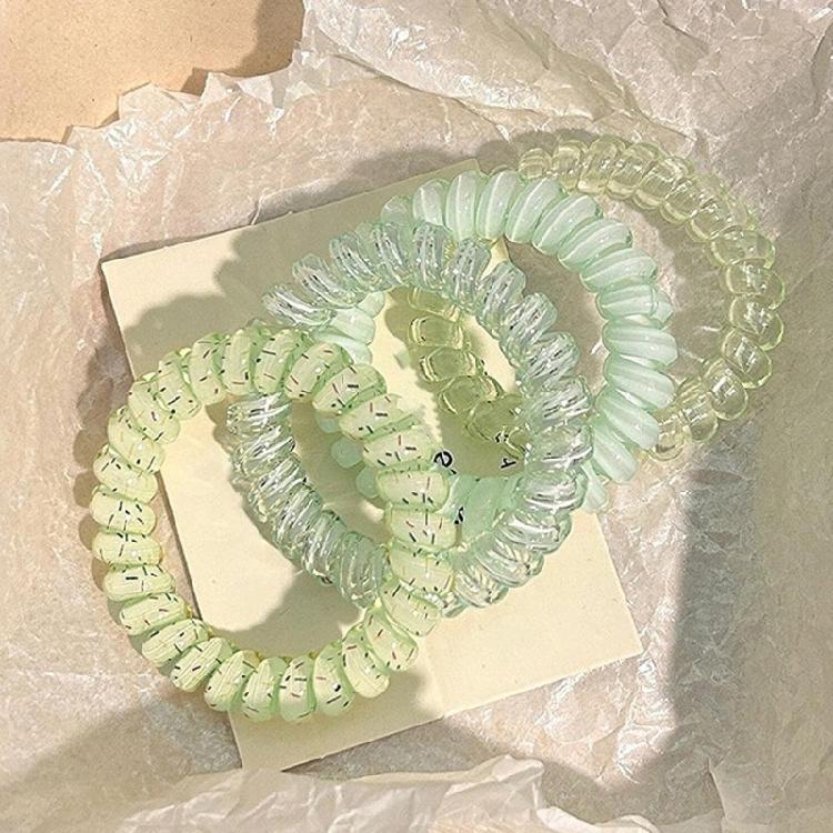 

High Elasticity Telephone Wire Hair Ties Ponytail Holder Hair Scrunchies Perfect For Fashion Women and Children Wear