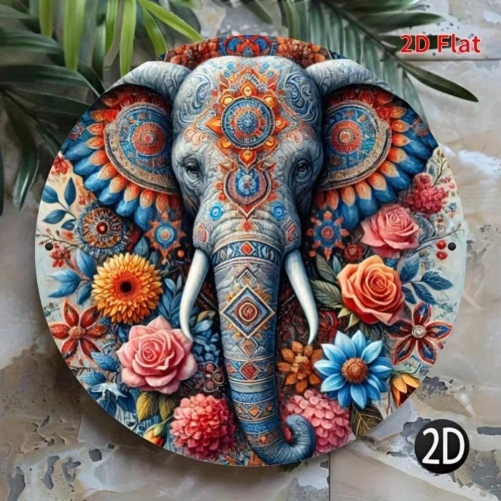 Metal Tin Sign Elephant Art Home Decor Garage Cafe Wall Decoration