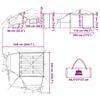 Inner Tent with Roof Grey and Orange 520 x 520 x 190 cm Taffeta