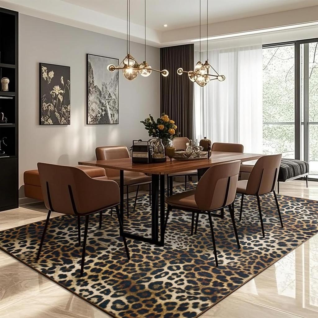 Animal Print Living Room Large Area Rug Light Luxury Advanced Home Decoration Mats Non-slip Mat Bedroom Carpet Printed Rugs