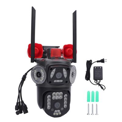 Wireless PTZ Camera with 4 Lens 360 Degree Panoramic Motion Tracking 2 Way Talk Outdoor Security