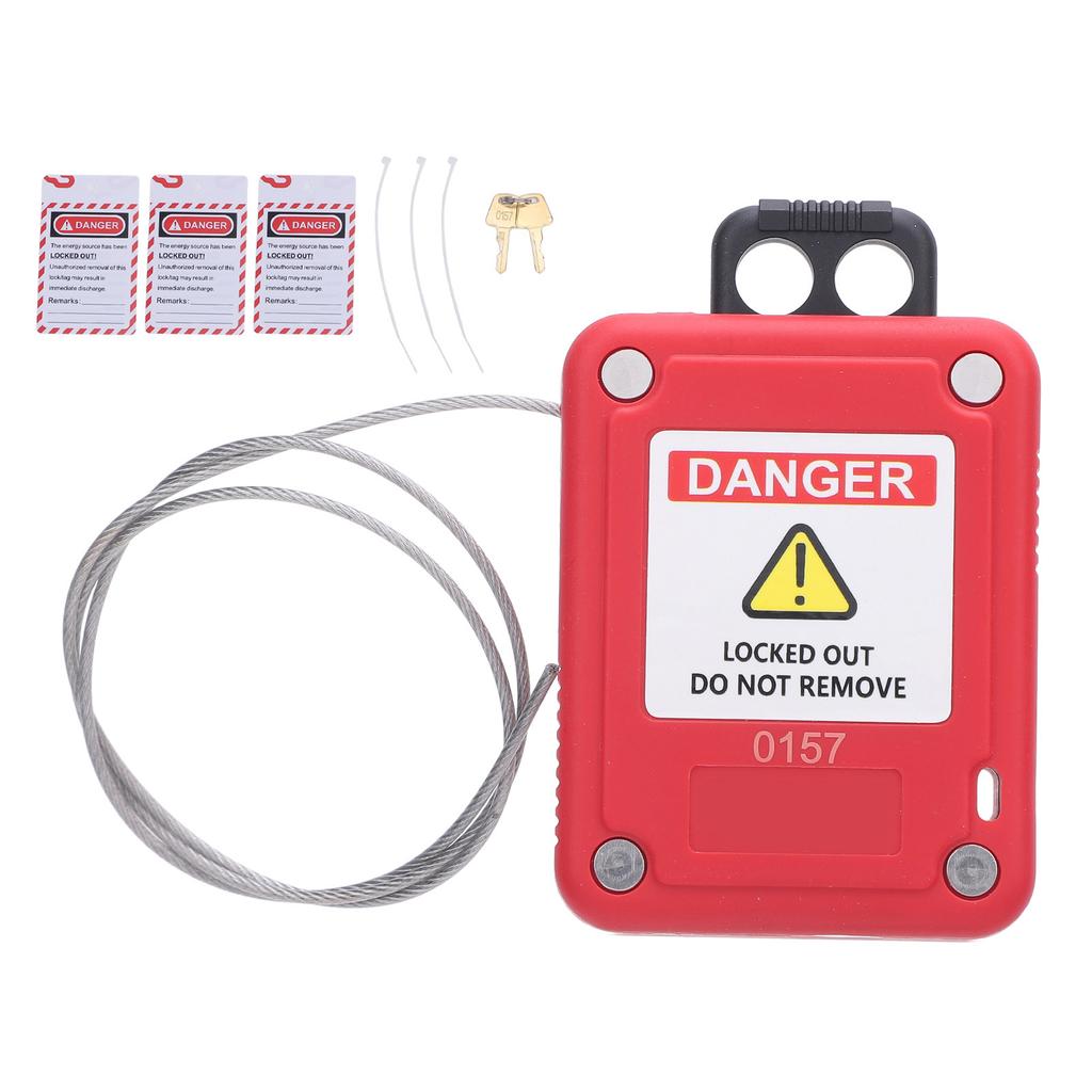 Cablul de blocare Tagout Blocare cu cablu reglabil cu auto-blocare din sârmă cu cablu din oțel inoxidabil pentru electric