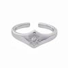 Octagram Zircon Stacked Open Ring Flower Simple Fashion Personality High Irregular Ring