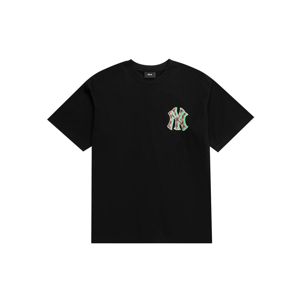 MLB New York Yankees Vintage Logo Printed Short Sleeve T-Shirt Unisex Tops Black 3ATSM3033-50BKS