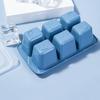1 Paquete de Bandejas de Cubitos de Hielo de Silicona con Tapas Antiderrames, Fácil de Desmoldar, para Congelador, Whisky, Cócteles, Comida para Bebés y Bebidas - 6 Cubitos