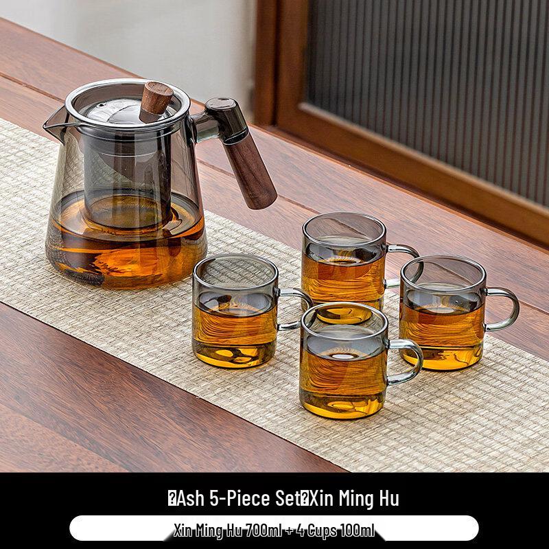 

ChuyiQi Glass Tea Set with Anti-Scald Cups