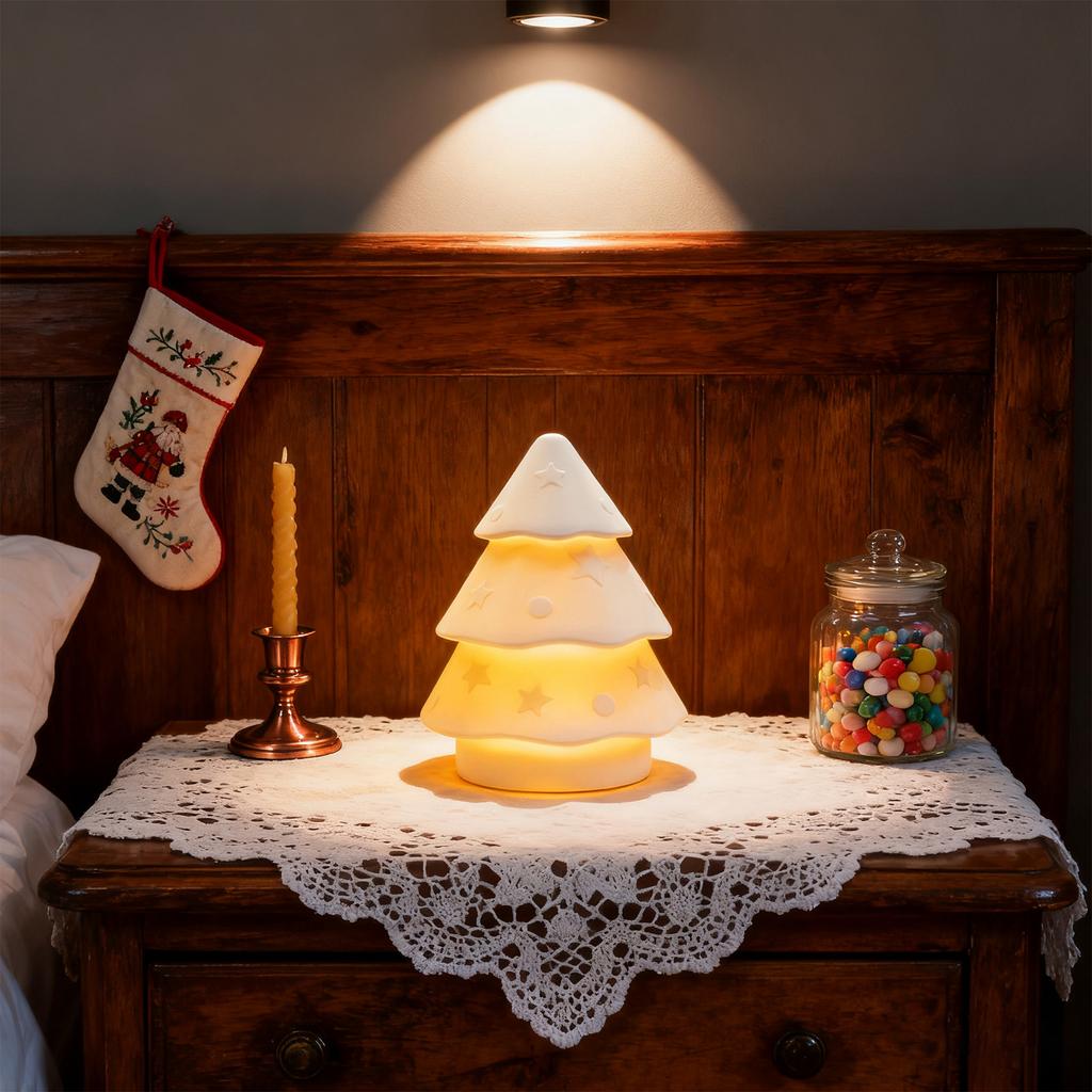 Christmas Tree Silicone Pat Lamp Night Light Usb Rechargeable Silicone Colorful Atmosphere Light Creative Cartoon Table Lamp