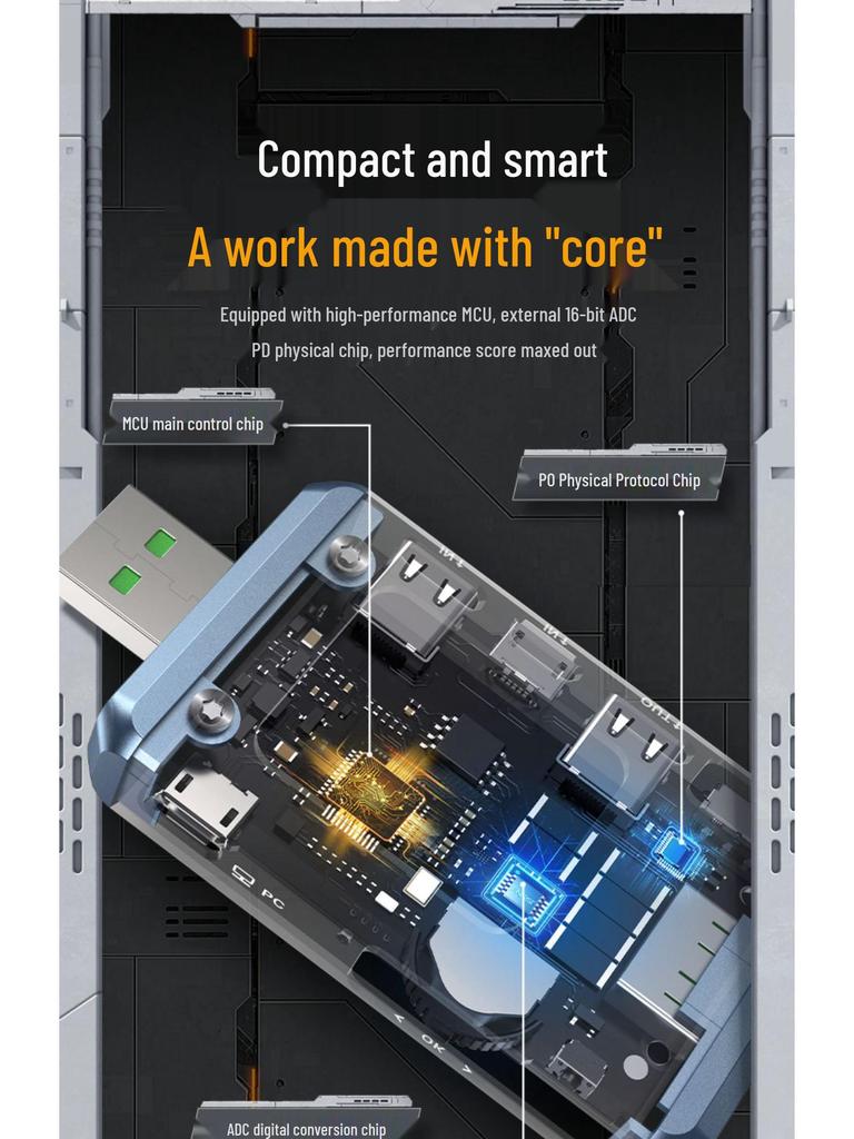 FNIRSI-FNB48P USB Charger Detector: Mobile DC Voltmeter/Ammeter for Fast Charging Power Test