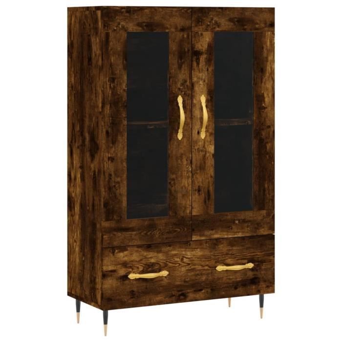 VidaXL Buffet haut chêne fumé 69,5x31x115 cm bois d'ingénierie 828281