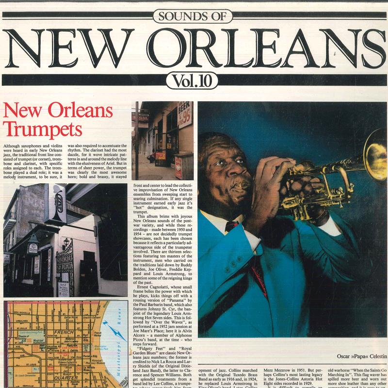 LP Deska NEW ORLEANS TRUMPETS Zvuky New Orleansu Sv. 10 SLP6017 STORYVILLE 198 Švýcarsko Jazz Použité
