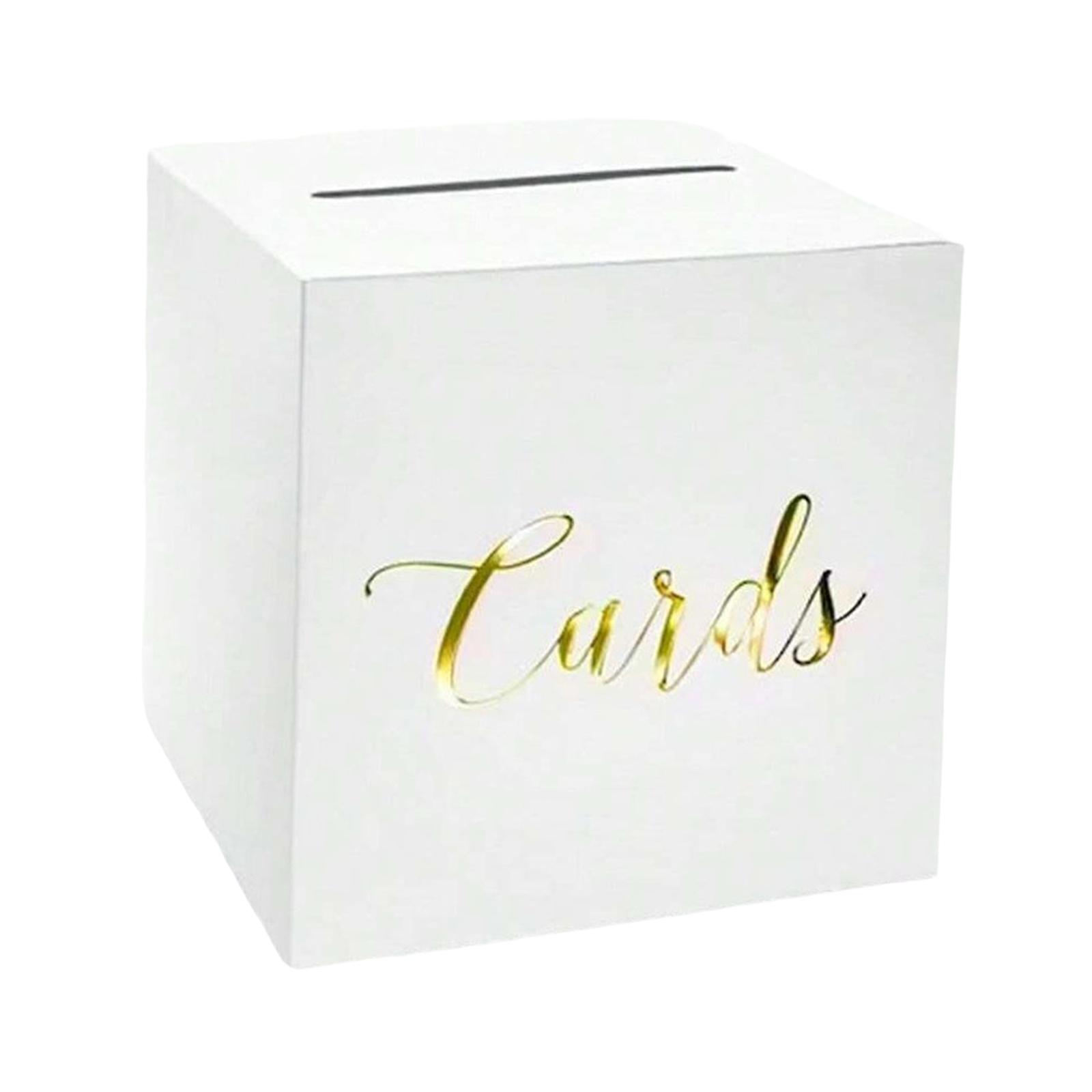

Wedding Card Box Decorative Centerpiece Greeting Card Box Modern Money Box for Baby Shower Event Birthday Engagement Decoration белый