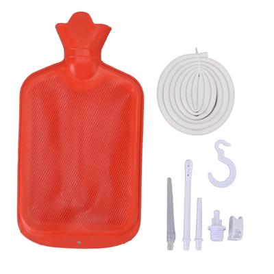 Enema Kit with 2L Enema Bag 5.0ft Long Silicone Hose Controlled Water Flows Professional Enema Bag