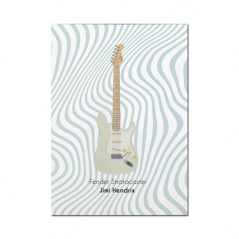 

Картина Холст Печать Электрогитара Настенный Арт Плакат Украшение Гостиной Минималистский Плакат Гитары Группы Без Рамы 21cm×30cm NoFrame