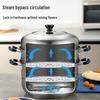 SUPOR 304 Stainless Steel Double Layer Steamer Pot