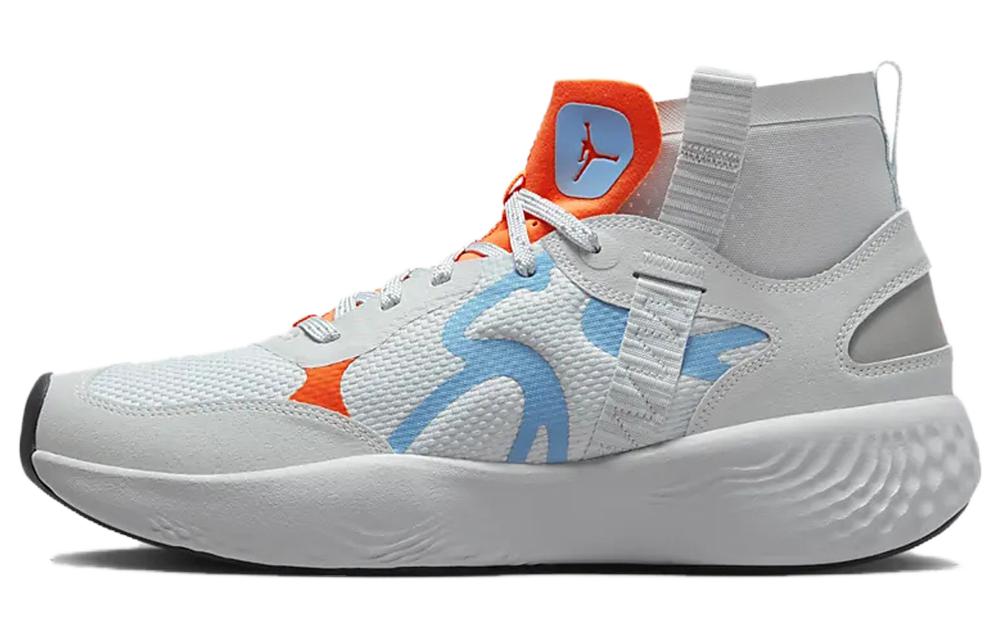 Jordan Delta 3 Mid Pure Platinum Chambray Total Orange 42.5