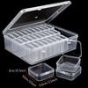 12/15/30PCS 5.5cm Size Square Box Storage Set Household Waterproof Dustproof Transparent Plastic Small Part Organizer Case ZYF